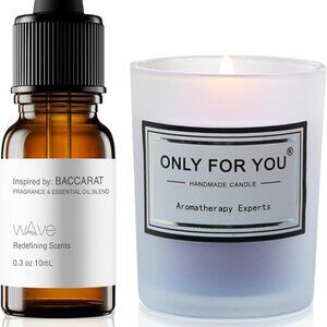 Wave Essence Baccarat-Inspired Essential Oil Blend + Lavender Candle